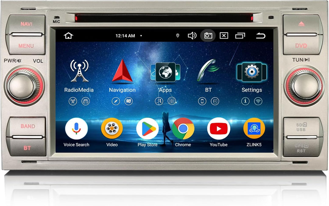 Acht-Kern Android 14 DAB+ Autoradio Für Ford Focus II C/S-Max Galaxy Kuga Transit Connect Fiesta mit
