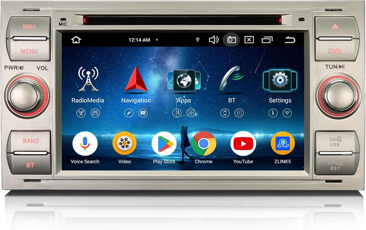 Acht-Kern Android 14 DAB+ Autoradio Für Ford Focus II C/S-Max Galaxy Kuga Transit Connect Fiesta mit