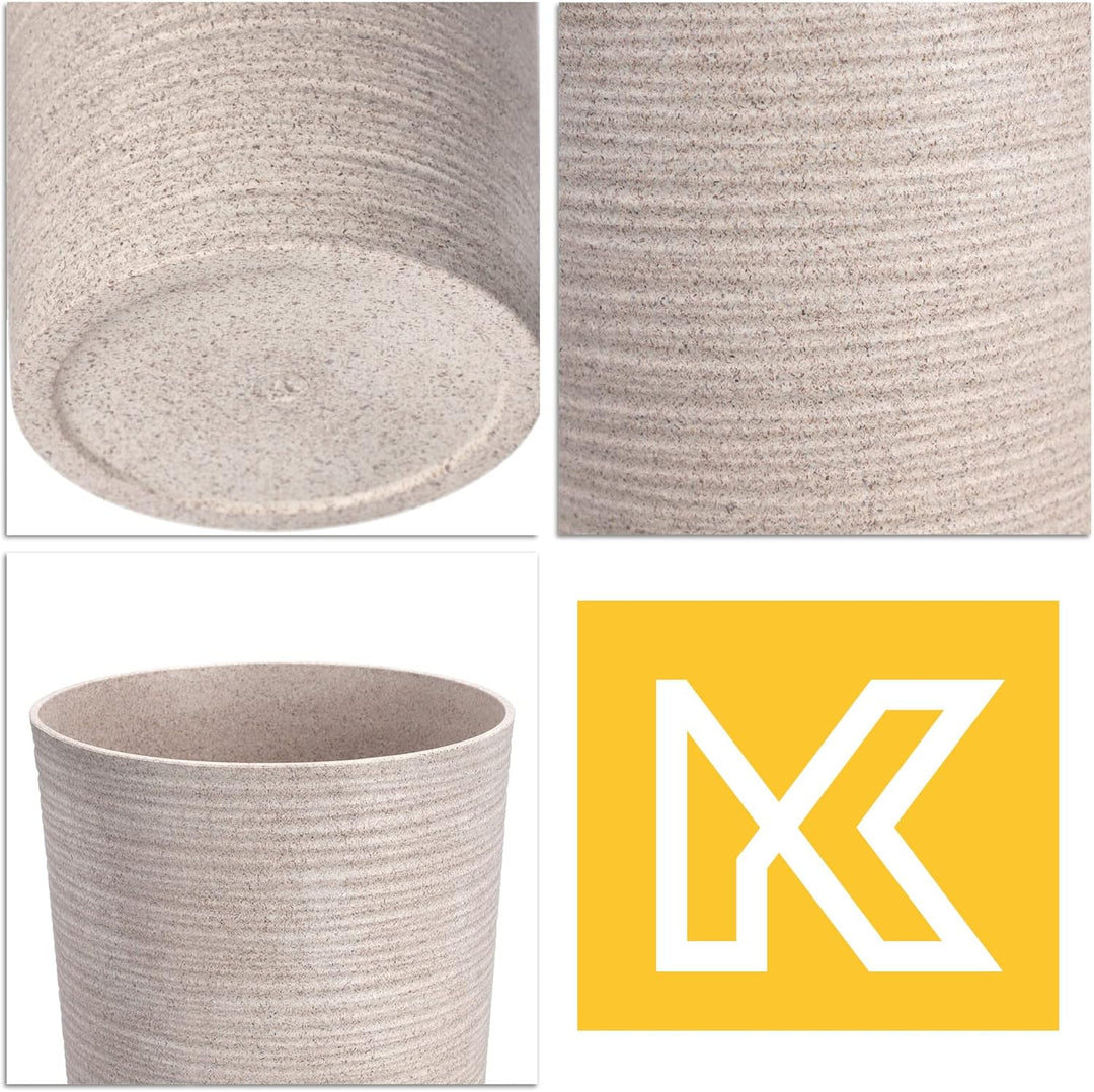 KADAX Blumentopf mit Holzspänen, eleganter Übertopf mit herausnehmbarer Einlage, Blumentopfschutz fü