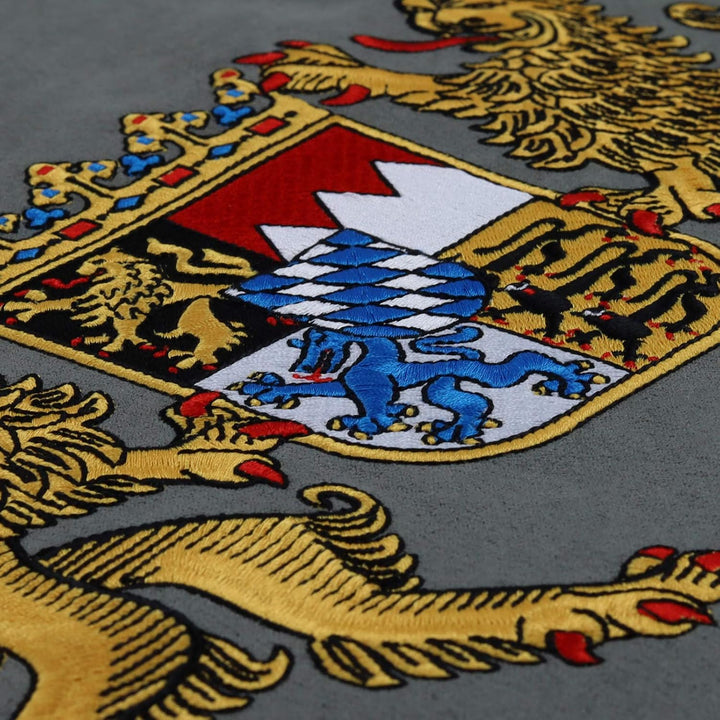 EXPRESS-STICKEREI Bayern Wappen Kissen mit Bezug & Spruch | Adler Wappen Deutschland Dekokissen mit