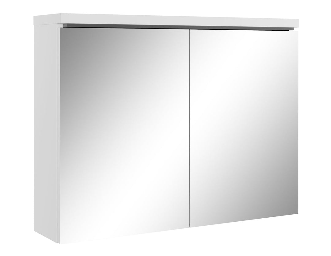 Badplaats B.V. Spiegelschrank Paso 80cm Weiss - Schrank Spiegelschrank Spiegel Badezimmer Badmöbel S