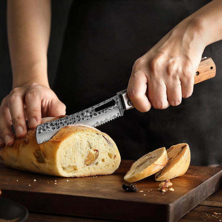 SENBON 440 Geschmiedeter Edelstahl Camping Brot Messer Klinge Sharp japanisches stil Falten Tragbare