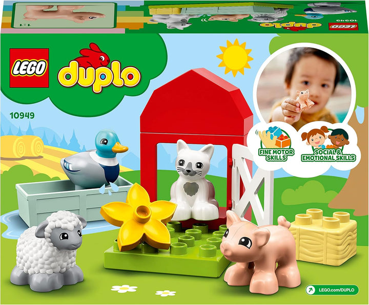 LEGO 10949 DUPLO Tierpflege auf dem Bauernhof Spielzeug für Kleinkinder ab 2 Jahren mit Figuren: Ent