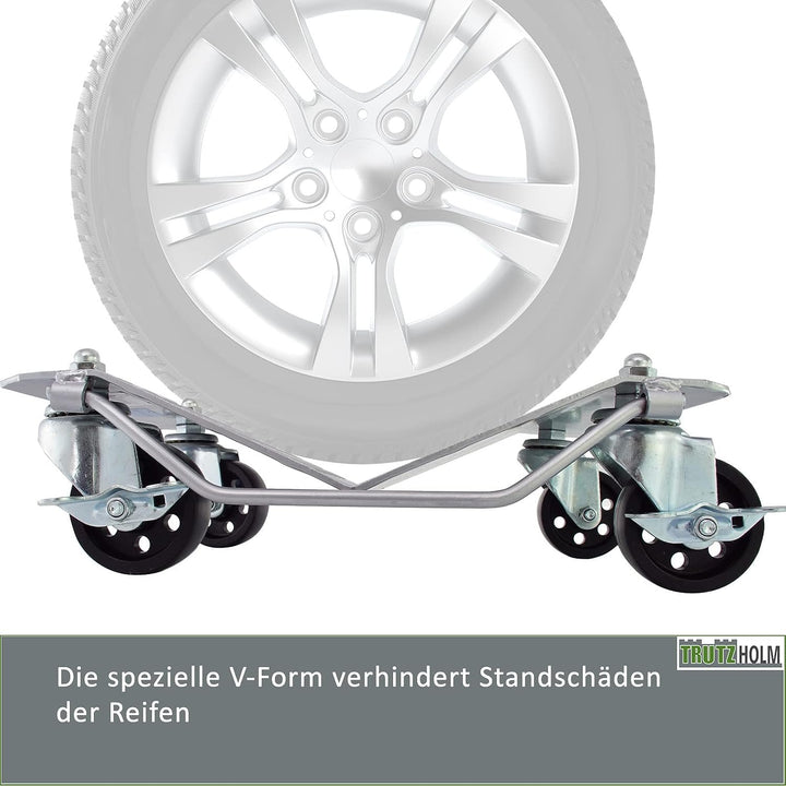Trutzholm Rangierhilfe Rangierroller Wagenheber für PKW 4 Stück
