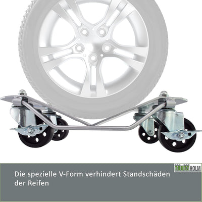 Trutzholm Rangierhilfe Rangierroller Wagenheber für PKW 4 Stück