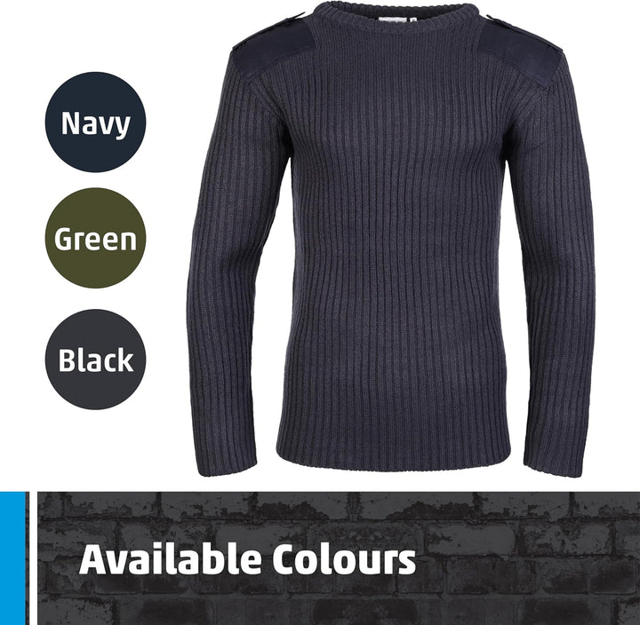 Fort Herren 120 Crewneck Combat Pullover, Marineblau, XL UK XL Marineblau, XL Marineblau