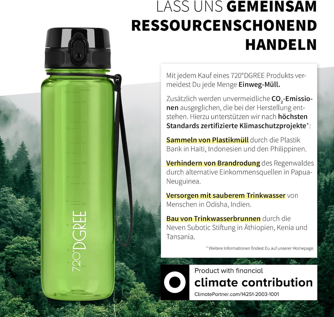 720°DGREE Trinkflasche “uberBottle“ 350ml, 500ml, 650ml, 1l, 1,5 Liter softTouch +Früchtebehälter -