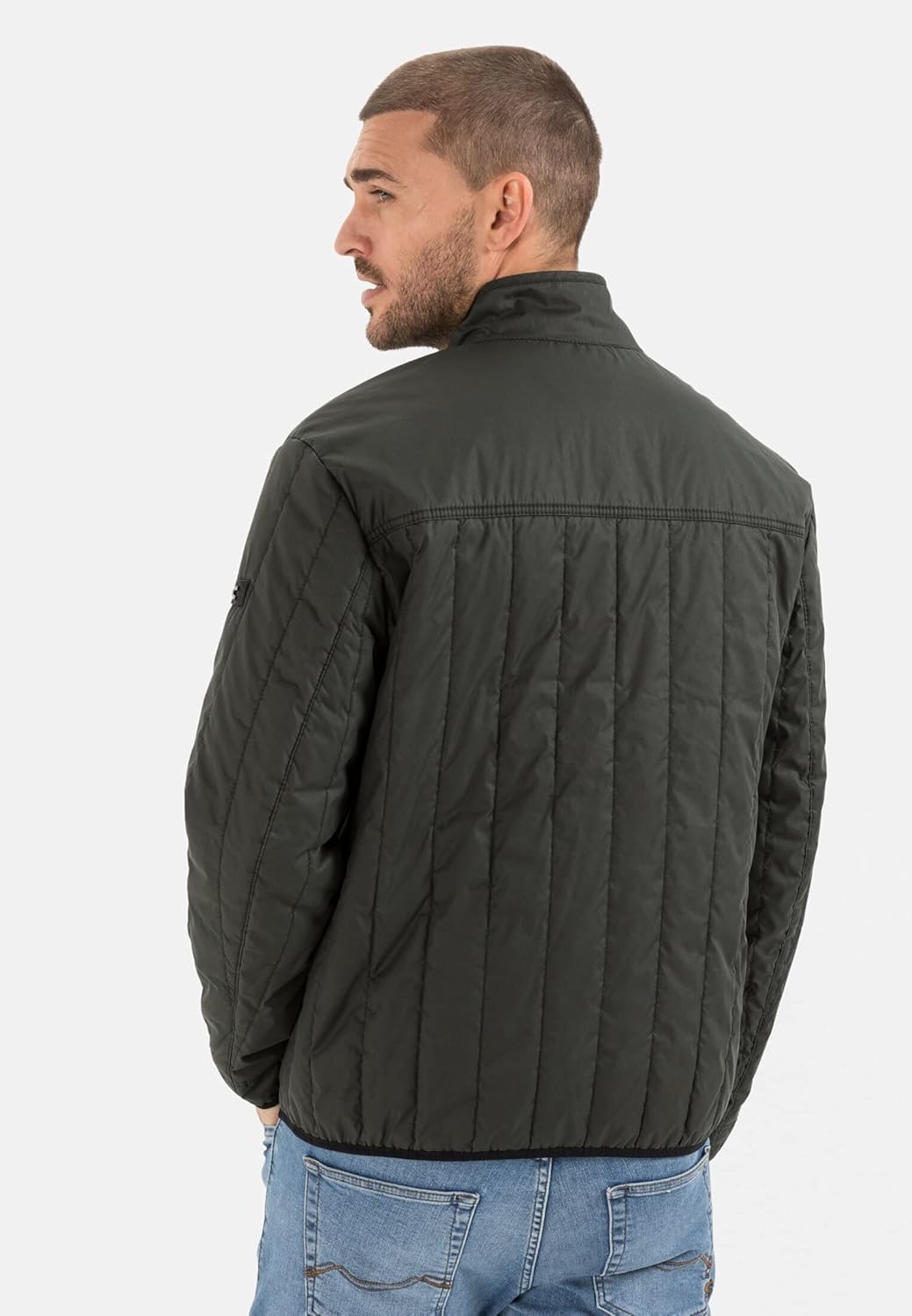 camel active Herren Stepp-Blouson mit Stehkragen 26 Dunkelgrün, 26 Dunkelgrün