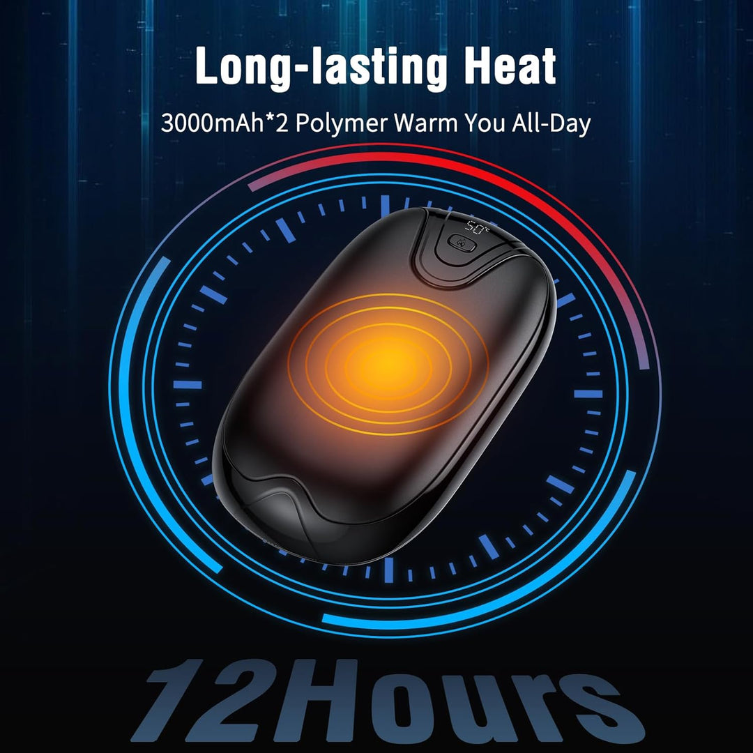 Handwärmer elektrisch,Split 2er-Pack Wiederaufladbar Handwärmer Tragbare Taschenwärmer, 3 Heizmodi T