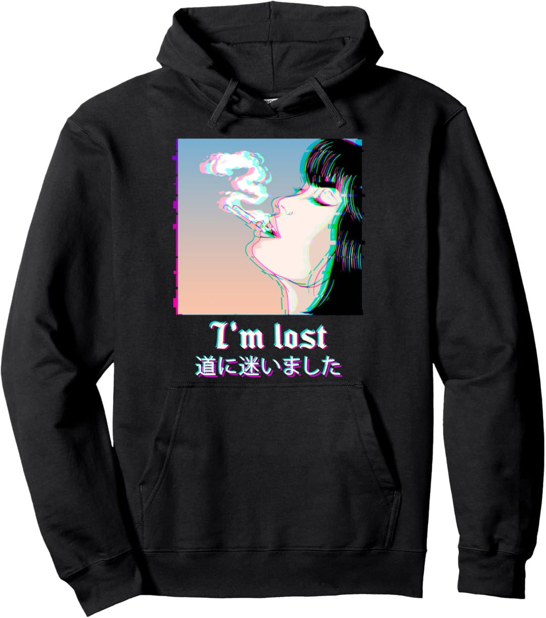 I'm lost Vaporwave Aesthetic E-girl Pullover Hoodie