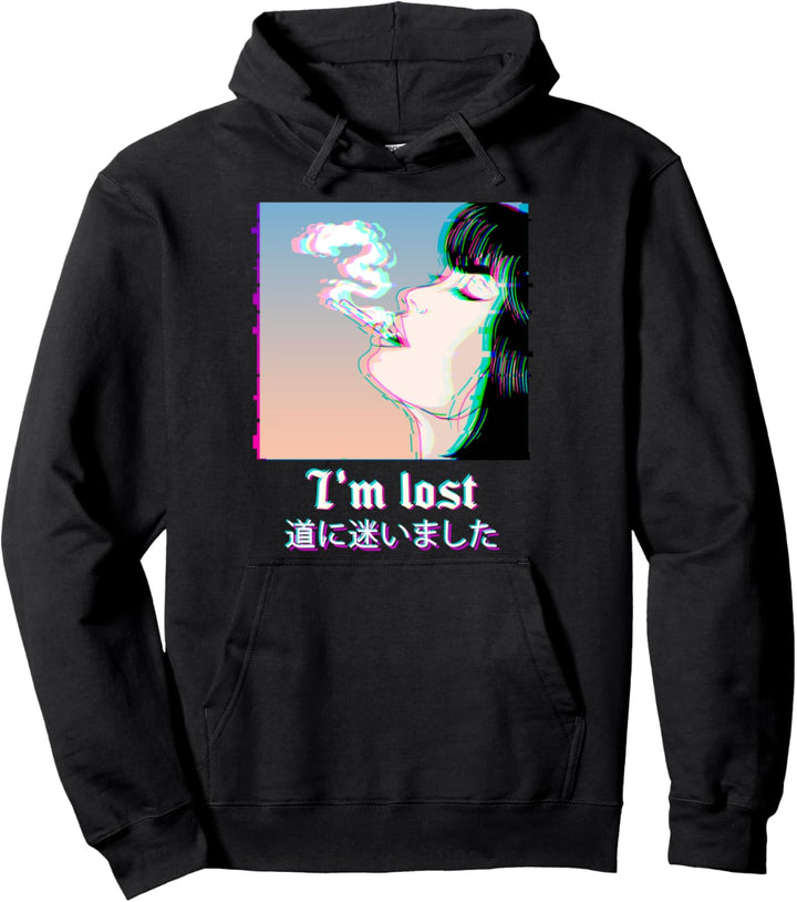 I'm lost Vaporwave Aesthetic E-girl Pullover Hoodie