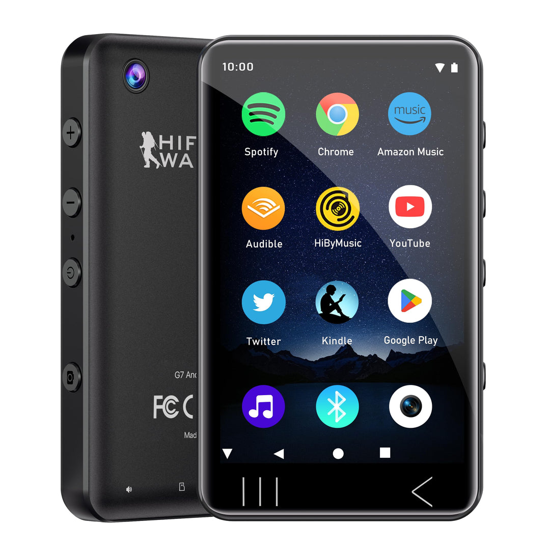HIFI WALKER G7 MP3-Player mit Bluetooth & WLAN, Android 13, 144 GB Speicher, 3 GB RAM, 4-Zoll HD-Tou