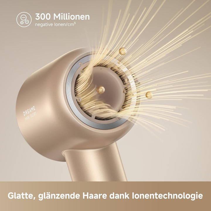 DREAME Hair Glory Mix High-Speed-Haartrockner, 3 magnetische Düsen, NTC-Temperaturregelung, 300 Mill