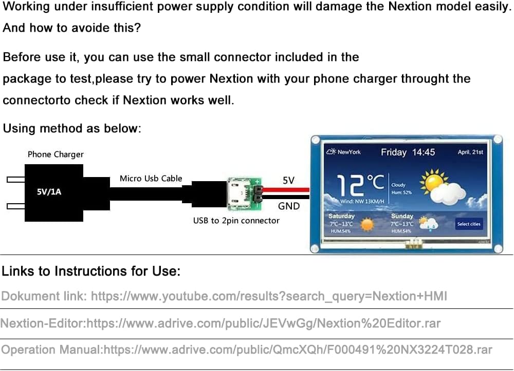 Aihasd 2.8" TFT 320X240 English Nextion HMI USART UART Serial Touch LCD Module Display Panel for Ard