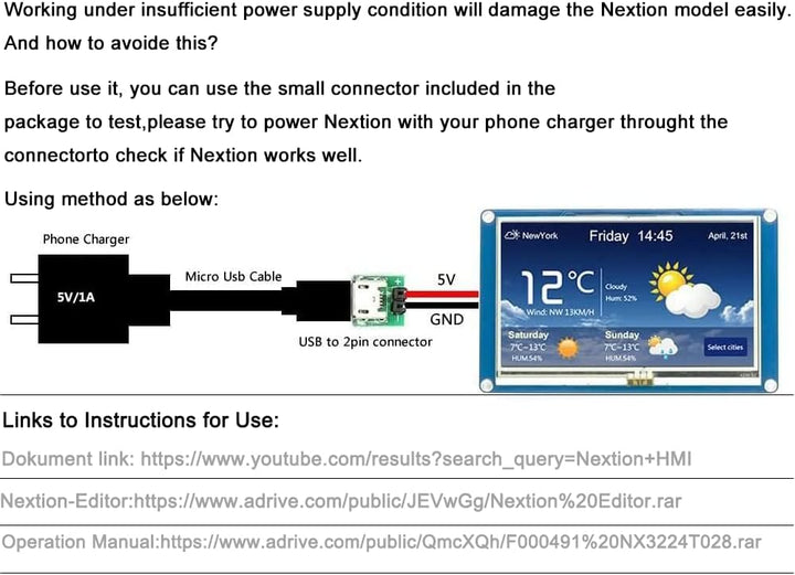 Aihasd 2.8" TFT 320X240 English Nextion HMI USART UART Serial Touch LCD Module Display Panel for Ard