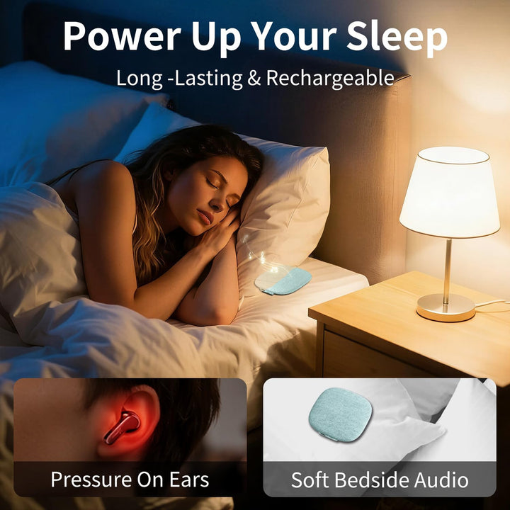Sleep Pillow Speaker for Sleeping Bluetooth Pillow Speakers with White Noise Machine Timer,Under Pil