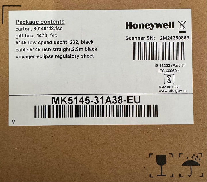 Honeywell MK5145-31A38-EU - Eclipse 5145 Scanner KIT - USB Kit: Black Scanner (MS5145-38-3), 1.5m US