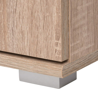 Casaria® Kommode mit 2 Türen 2 Schubladen 70x75x35cm Holz Modern spiegelbarer Aufbau Schlafzimmer Bü
