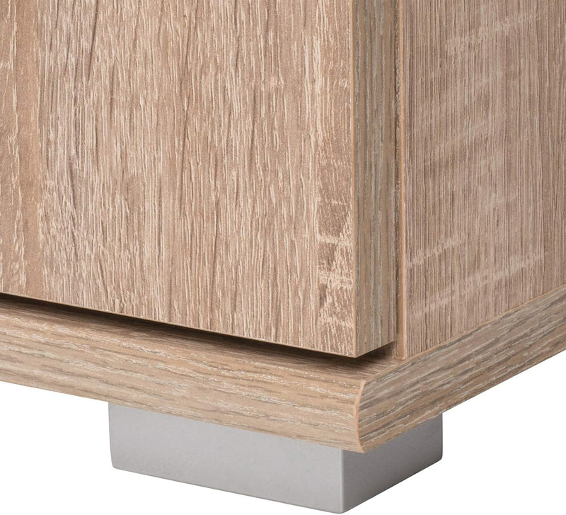 Casaria® Kommode mit 2 Türen 2 Schubladen 70x75x35cm Holz Modern spiegelbarer Aufbau Schlafzimmer Bü