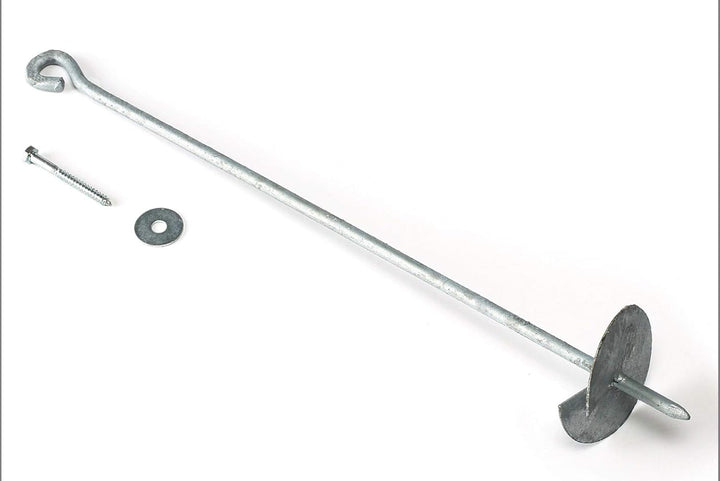 Gartenpirat Erdanker Set mit 4 Stück Bodenanker verzinkt 50 cm zum Eindrehen