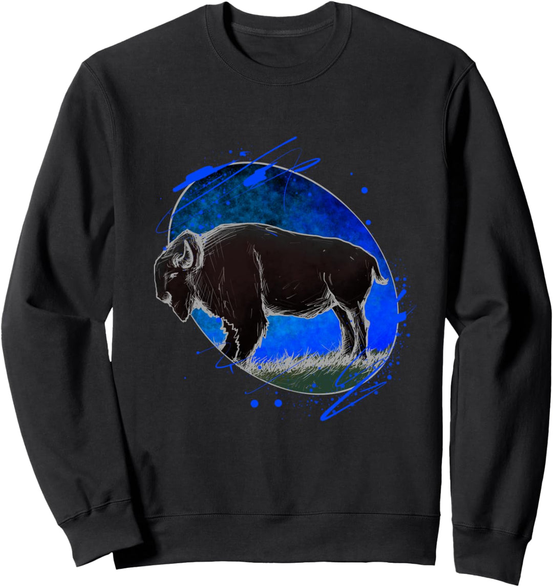 Bison Buffalo Wandern Sweatshirt