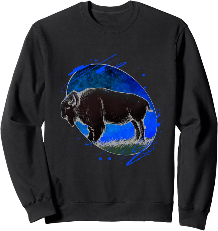 Bison Buffalo Wandern Sweatshirt