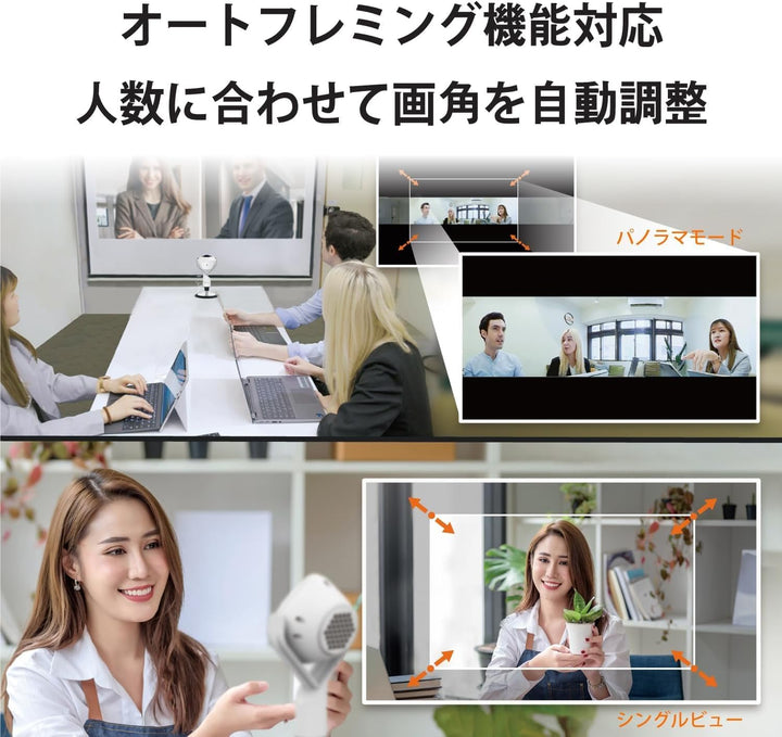 j5create JVU368-N Webcam 360° pilotée par IA Avec Haut-parleur