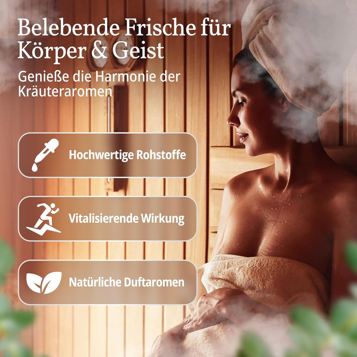 Saunaaufguss Anis/Fenchel - Sauna Aufgussmittel - Ergiebiger Sauna Aufguss für bis zu 100 Sauna Aufg