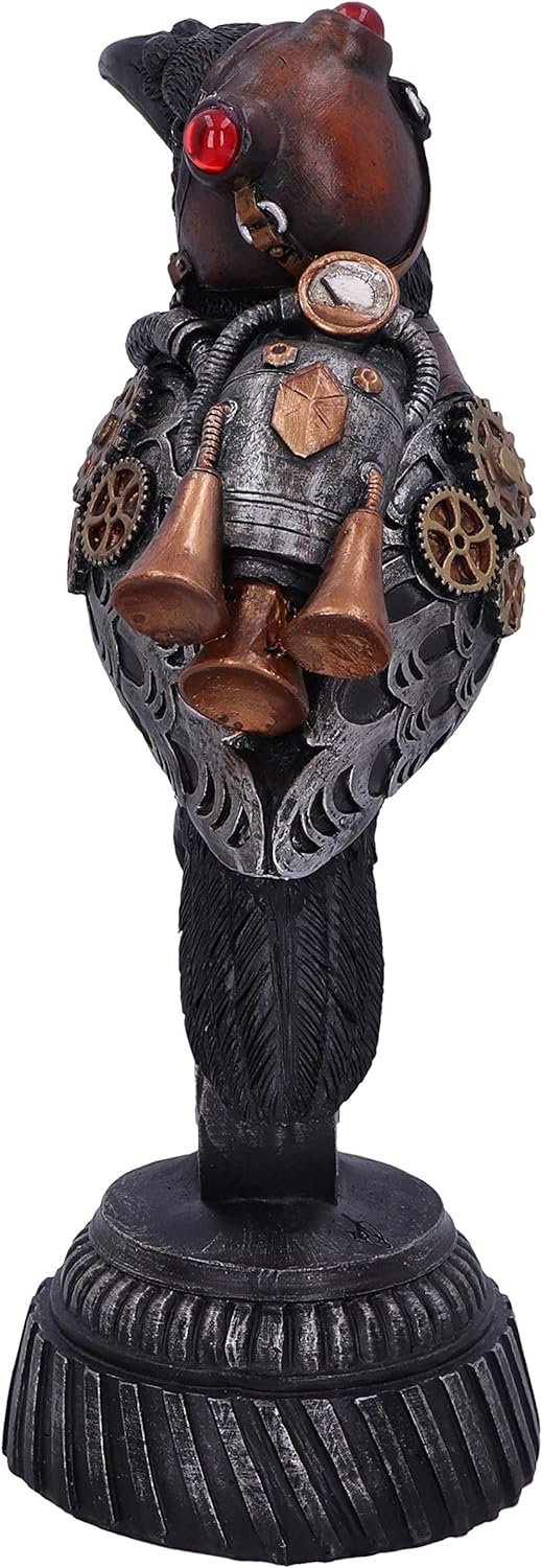 Nemesis Now Steampunk Rivet Rabe mechanische Vogelfigur, Bronze, 24 cm