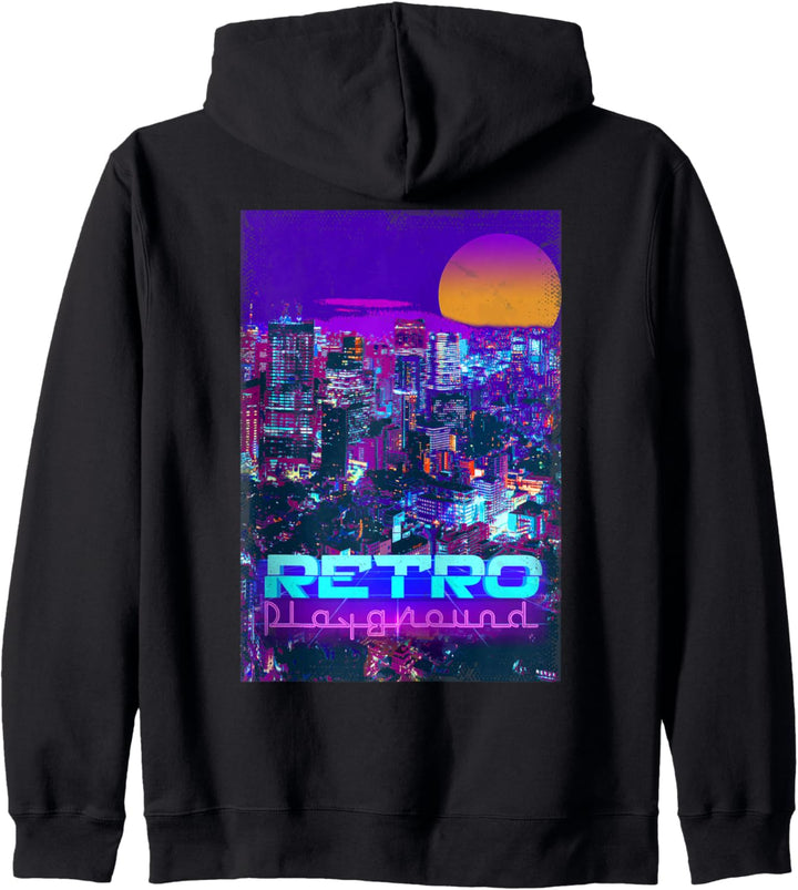 90er Retro Aesthetic Vaporwave Japan Synthwave Kapuzenjacke