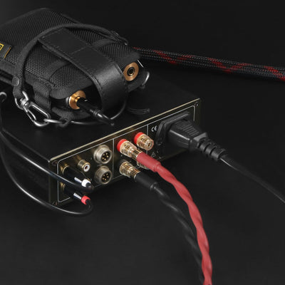 KK CABLE k4B-2B Bi-Wire Lautsprecherkabel (2 Bananenstecker - 4 Bananenstecker), 1 Paar Set (insgesa