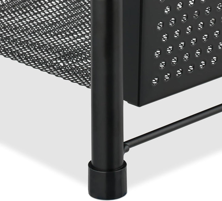 Relaxdays Schubladenregal, stapelbarer Büro Organizer, 3 Ausziehkörbe, Metall, Küche, Bad, HBT: 35x2