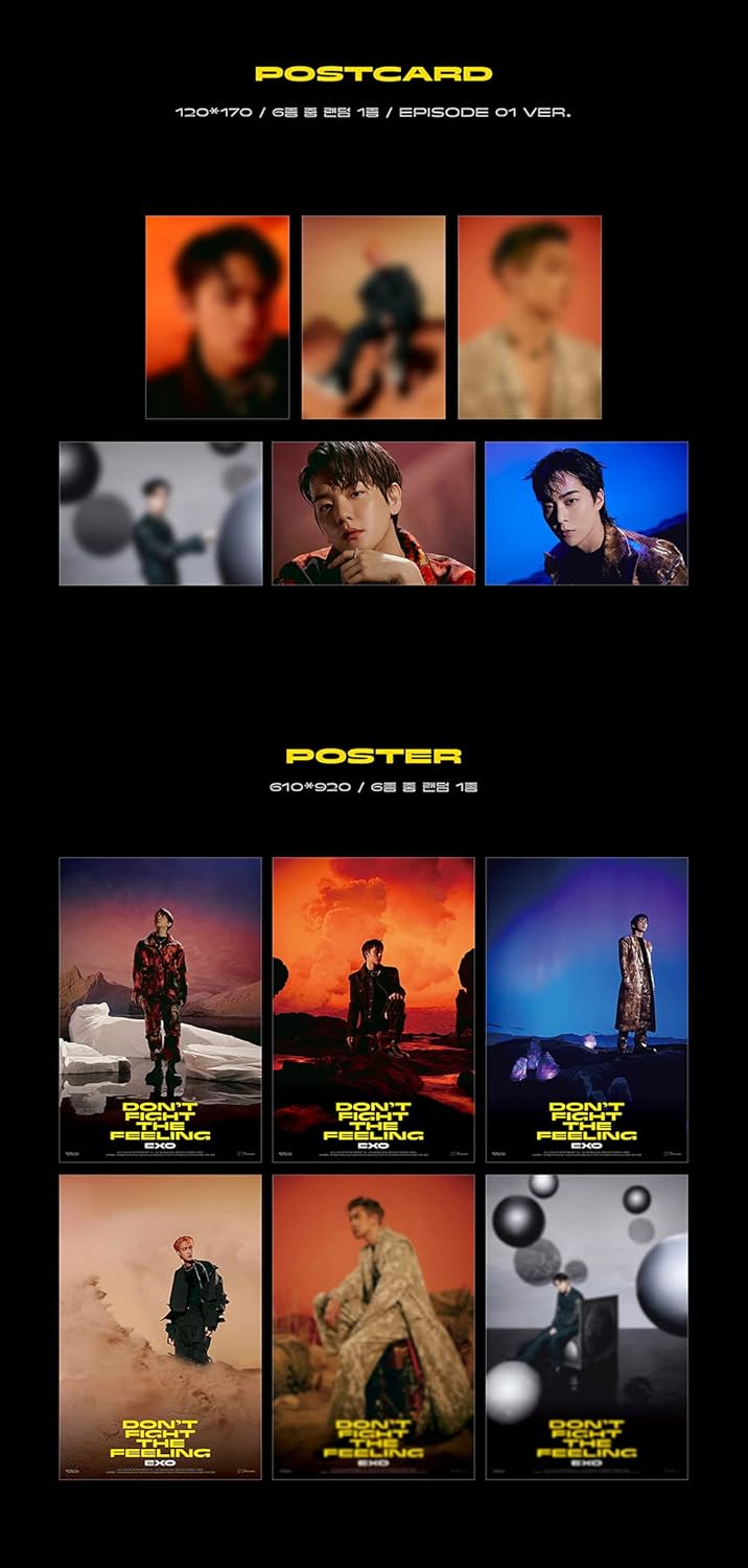 EXO - Special Album DON’T FIGHT THE FEELING’ [Photo Book Ver.1] Album+Extra Photocards Set