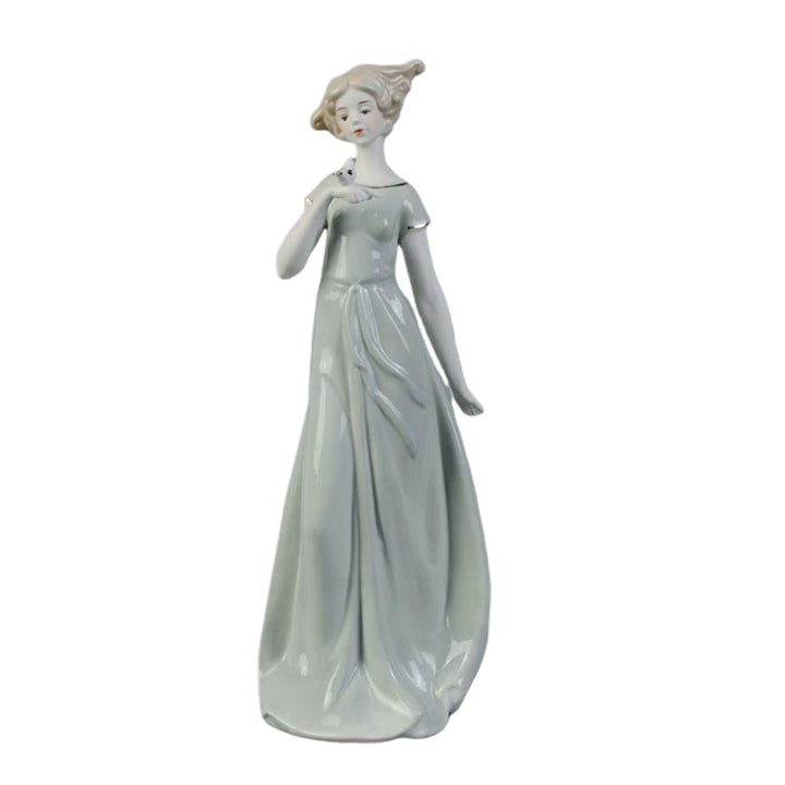 BESPORTBLE Keramik Mädchen Statue Elegante Porzellan Dame Figur Skulptur Tisch Ornament Kuchen Toppe