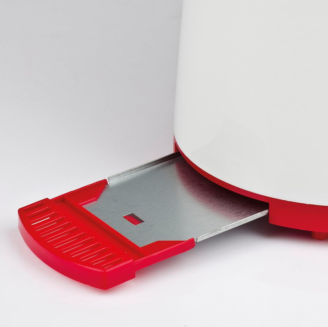 Girmi TP10 toaster, Kunststoff, Weiss/Rot Weiss / Rot, Weiss / Rot