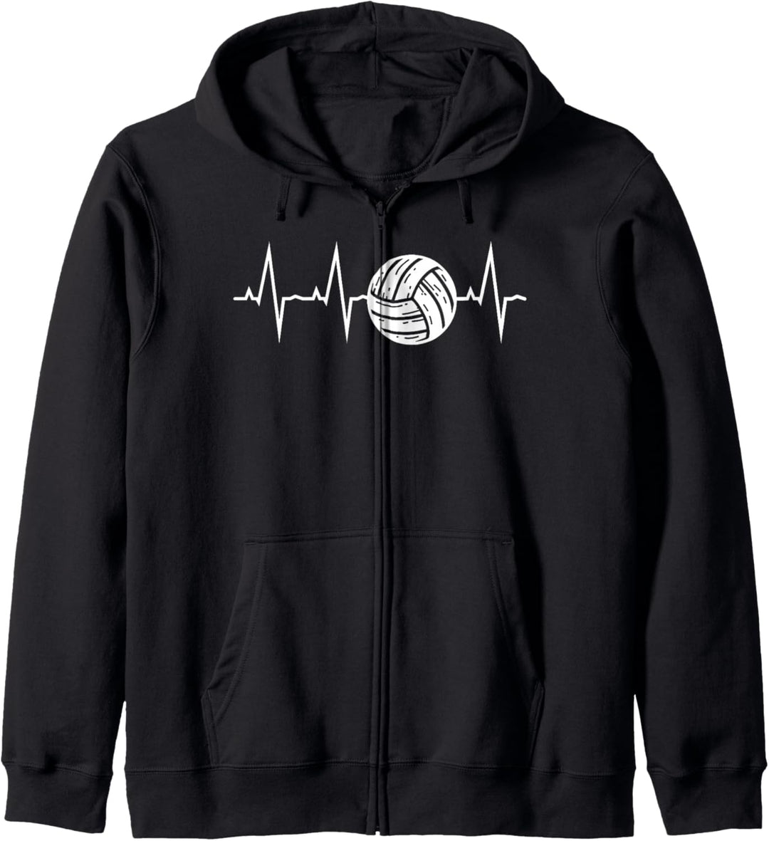 Herzschlag Volleyball Kapuzenjacke