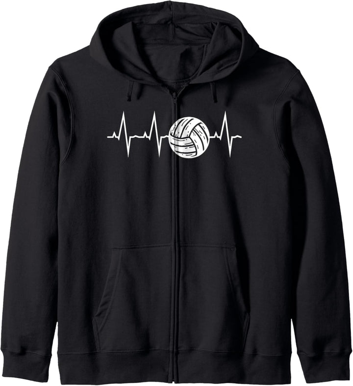 Herzschlag Volleyball Kapuzenjacke