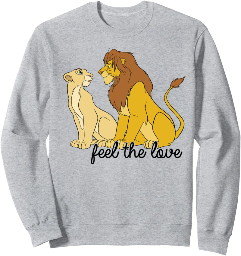 Disney The Lion King Simba And Nala Feel The Love Portrait Sweatshirt