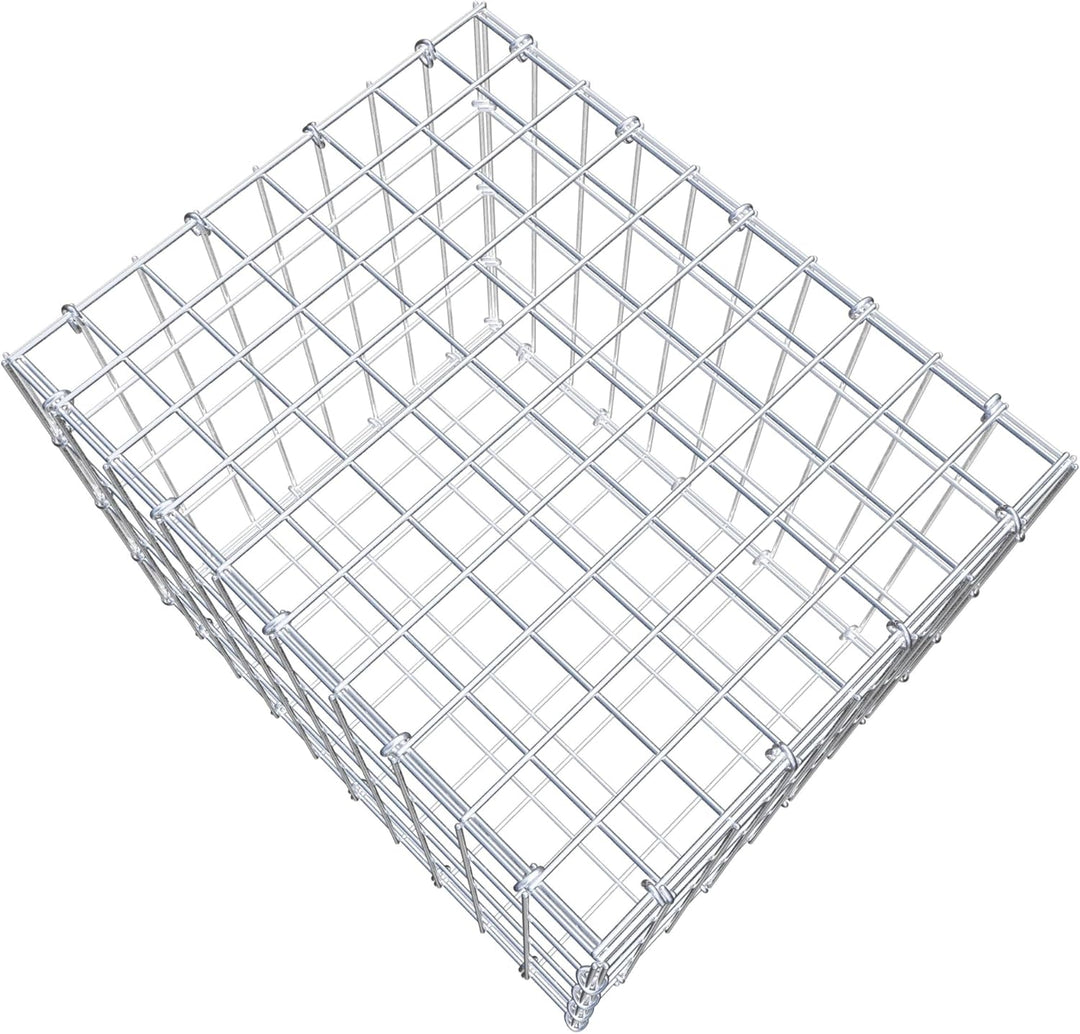 GABIONA Steinkorb-Gabione eckig, Maschenweite 5 x 10 cm, Tiefe 40 cm, Gabione 50 x 40 x 40 cm (L x H
