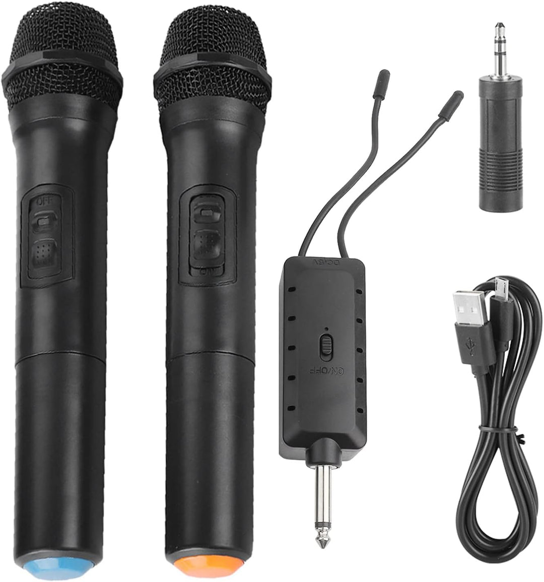 Tangxi WHF-WLAN-Mikrofonsystem, Dual-VHF-Band Karaoke-Handheld-Mikrofon, professionelles Handheld-Mi