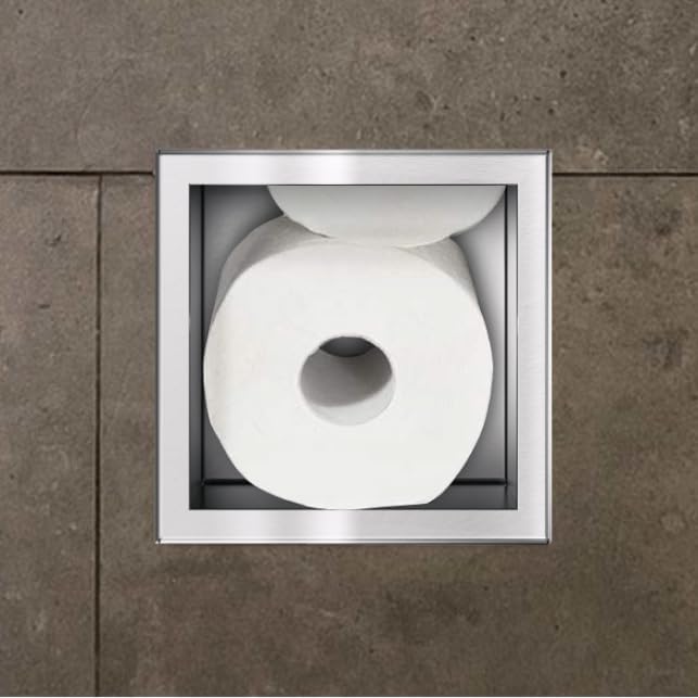 Balneo Toilettenpapierspender mit Magazin für 6 Rollen, Toilettenpapierhalter für Badzimmer, Install