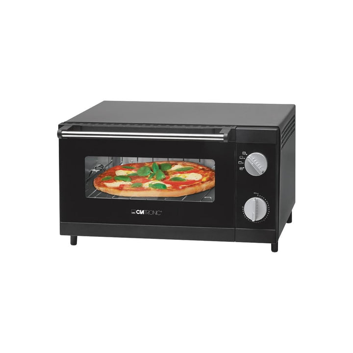 Clatronic MPO 3520 Hersteller Pizzaofen(s), 25 cm, mechanisch, 1 h, schwarz, 1000 W, Edelstahl
