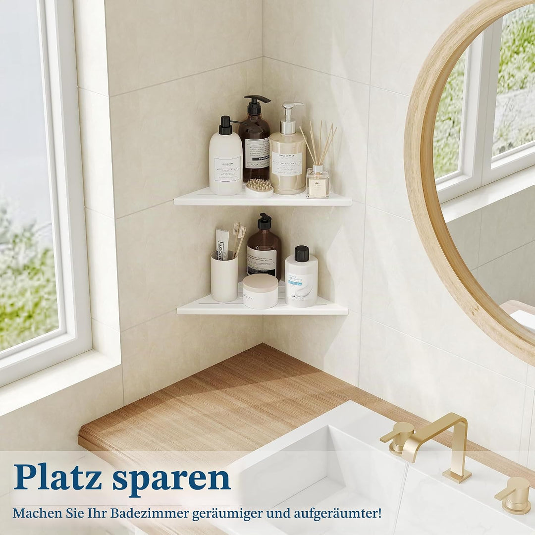 Neodrain Duschablage Ecke Edelstahl Duschregal 2 Stück Eckregal Dusche Weisse Einbauregal Organizer