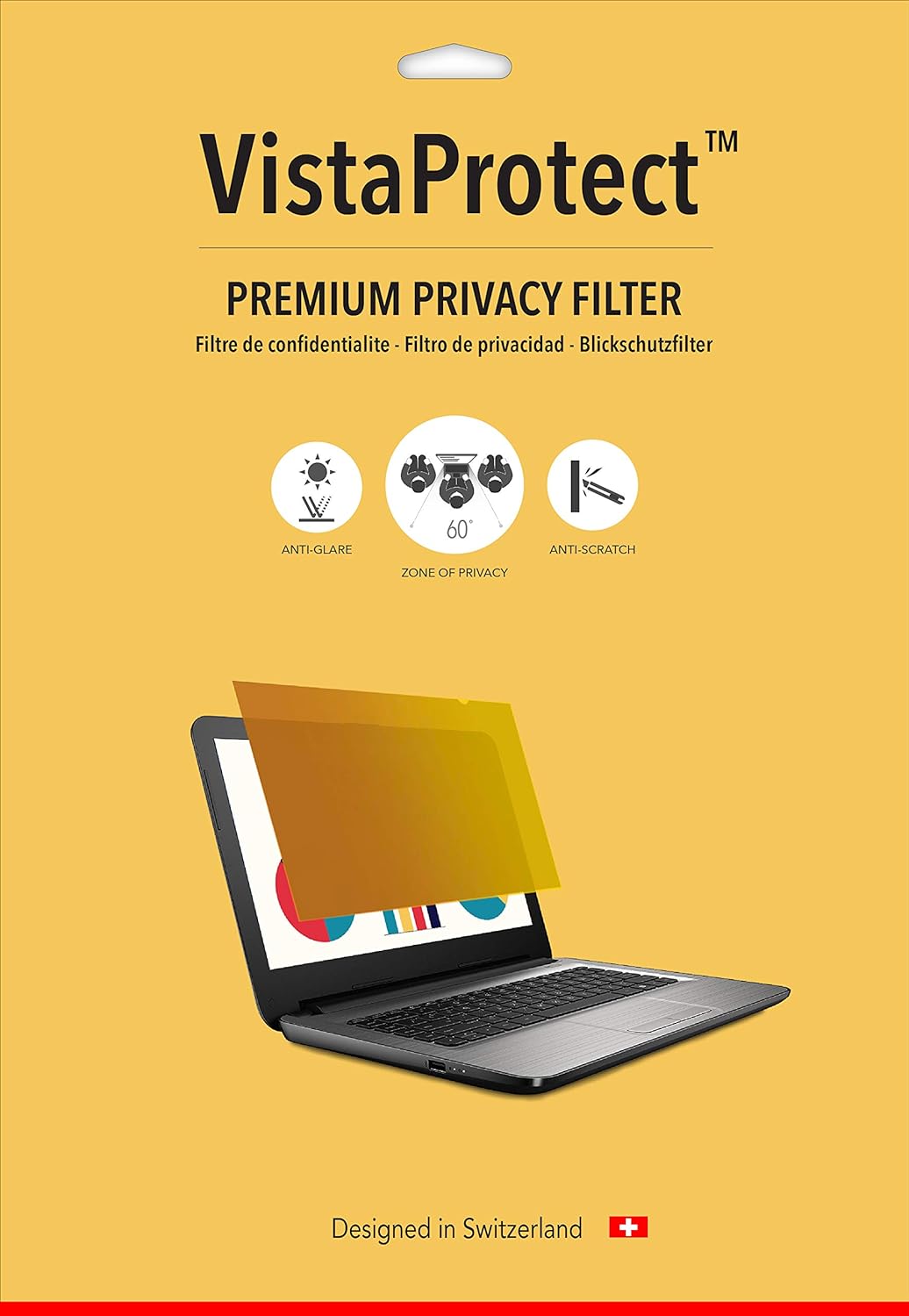 VistaProtect – Premium Blickschutzfilter & Anti-Blaulichtfilter, Privacy Filter Anti Blue Light Blic