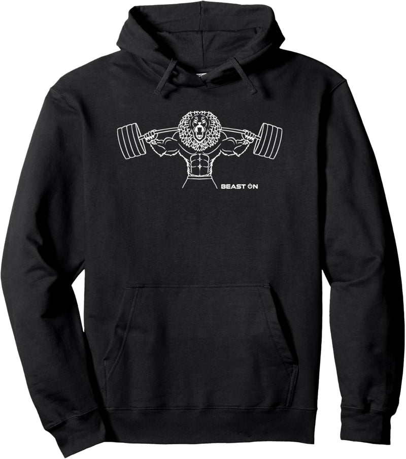 Löwe Fitness Brüllender Löwe Gym Motiv Fitness Design Pullover Hoodie