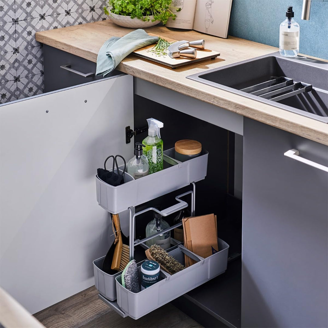 SOTECH CleaningAGENT Küchenauszug (BxTxH: 298 x 480 x 480 mm) Schrankauszug Putzmittelauszug Bodenmo