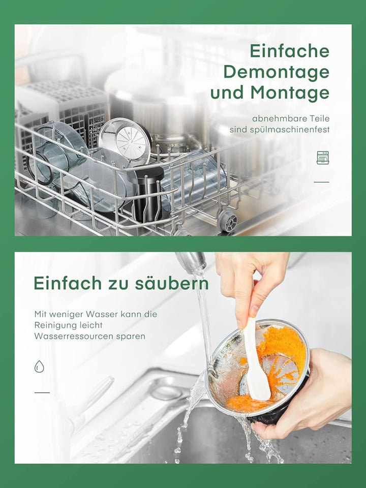 Juilist Entsafter für Obst und Gemüse, Saftpresse für 65MM Grosser Einfüllschacht, 600W juicer 2 Ges