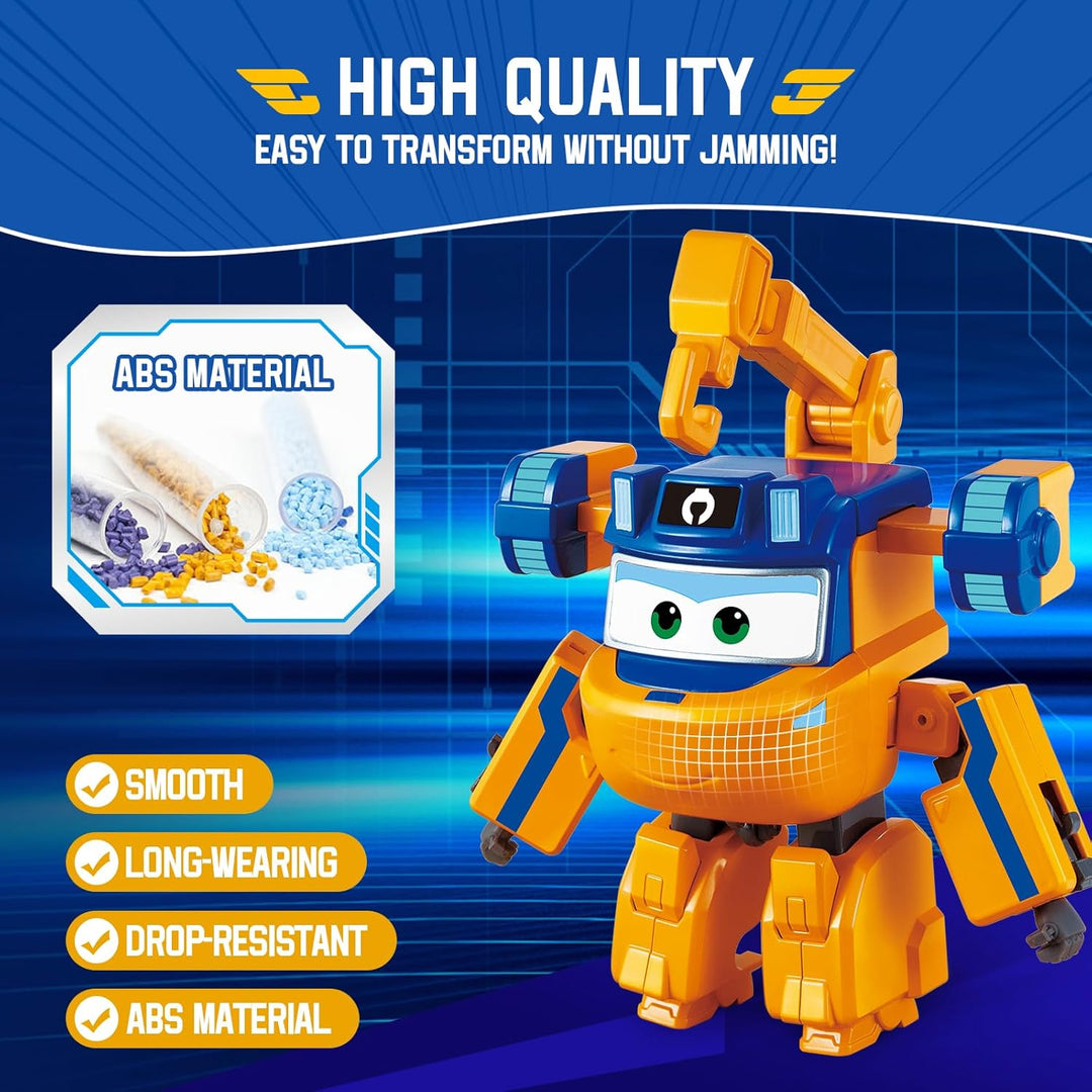 Super Wings Transformations-Flugzeug Supercharged Marty, ca. 12,7 cm grosse Spiel-Figur für Kinder,