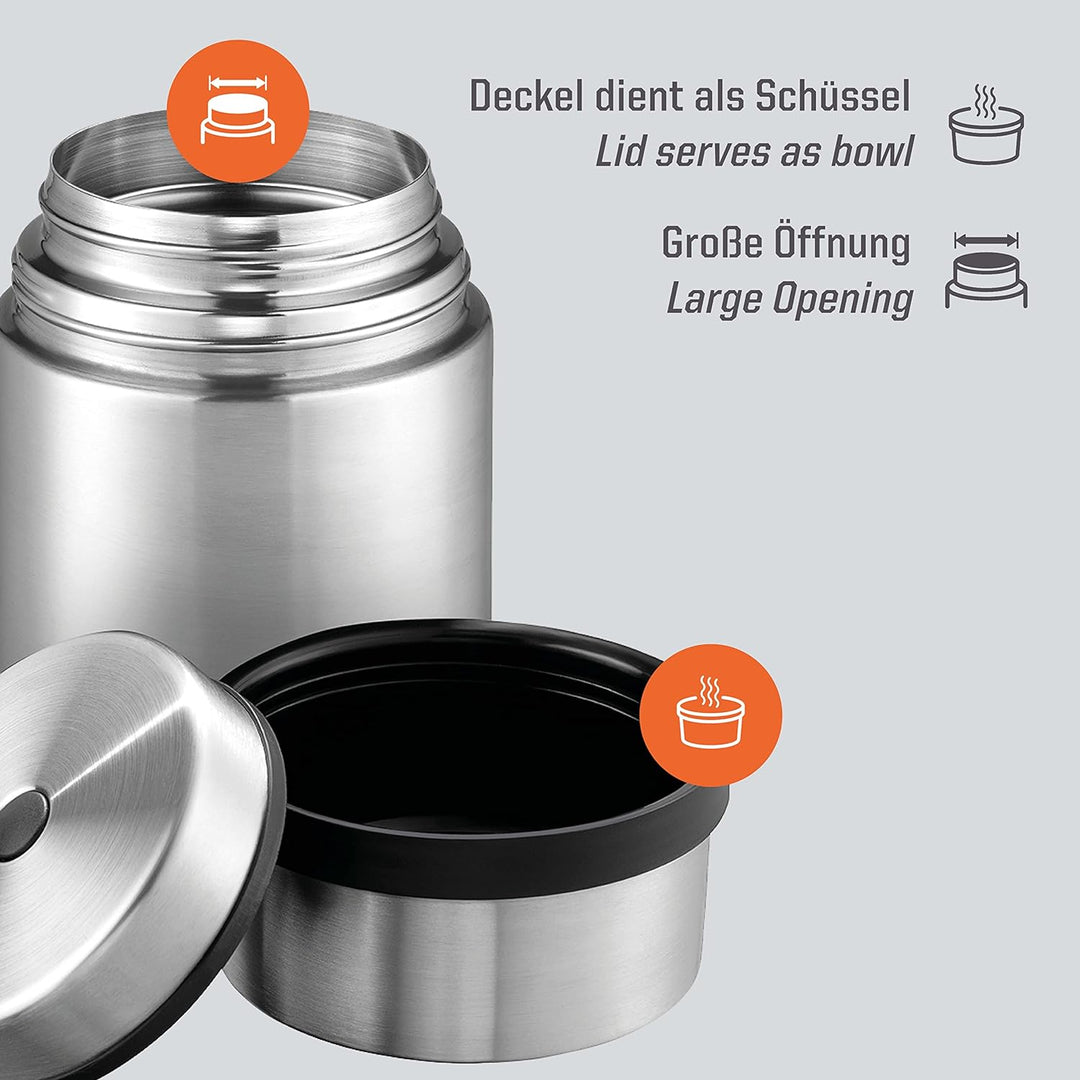 Esbit Thermobehälter Sculptor für Essen - Warmhaltebehälter 500 ml in Edelstahl - aus Edelstahl für