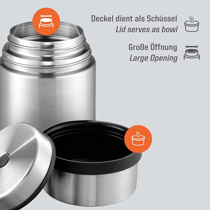 Esbit Thermobehälter Sculptor für Essen - Warmhaltebehälter 1000 ml in Edelstahl - aus Edelstahl für